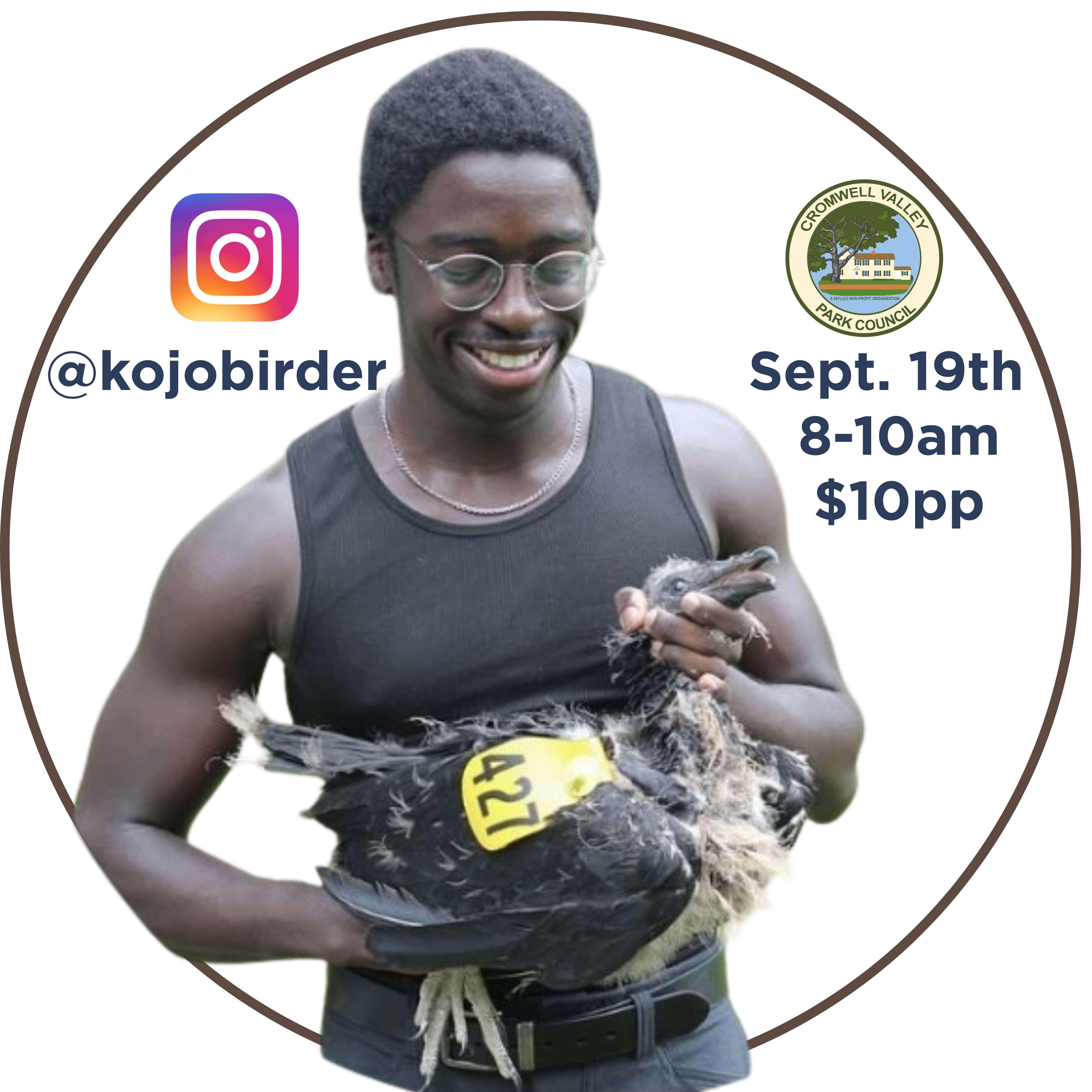 Members-Only Bird Walk with Celebrity Guide - Kojo Baidoo - logo